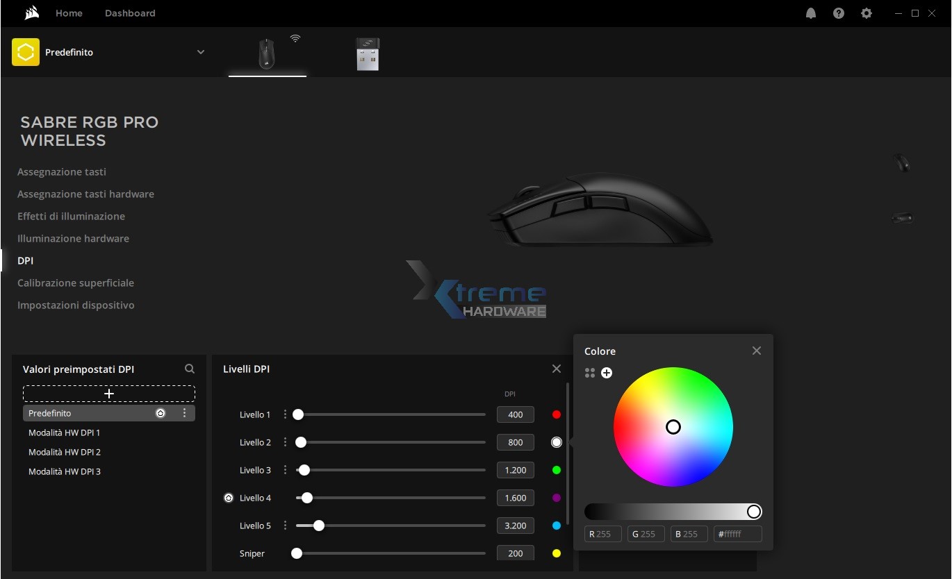 iCUE Sabre RGB Pro Wireless 9 12cb0